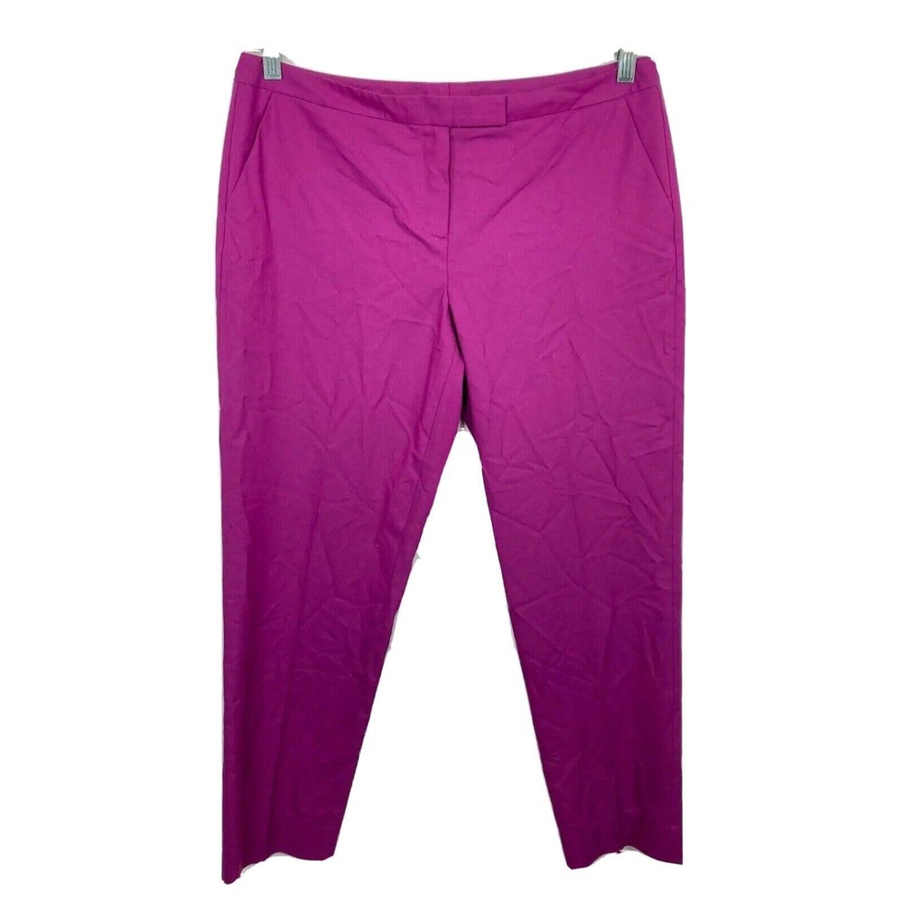 Classiques Entier Pants Womens Sz 10 Fuschia Pink Classic Straight Chino Stretch